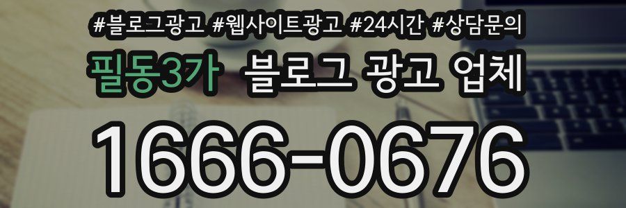 필동3가 블로그 광고 업체