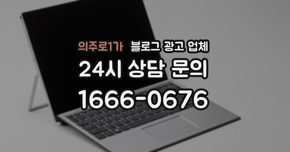 의주로1가 블로그 광고 업체