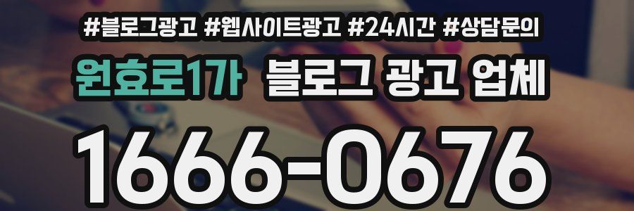 원효로1가 블로그 광고 업체