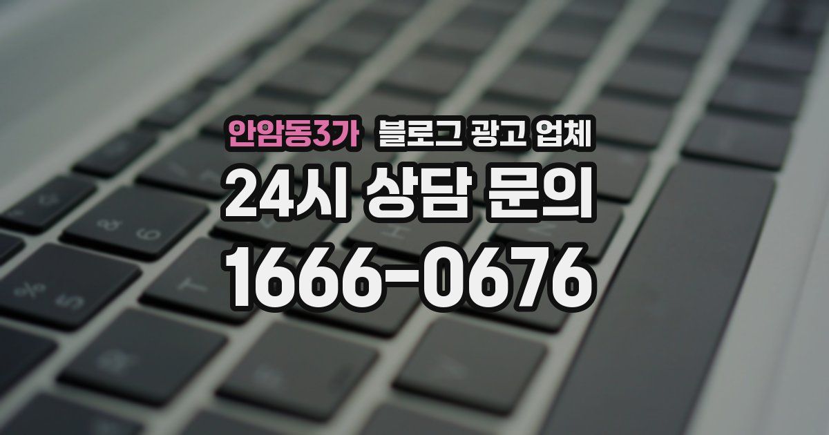 안암동3가 블로그 광고 업체
