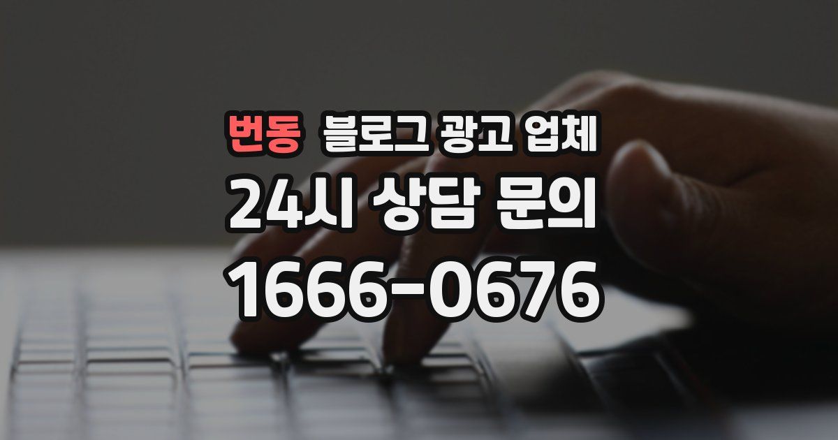 번동 블로그 광고 업체