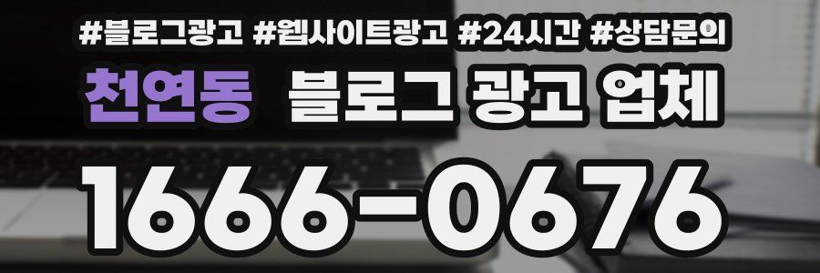 천연동 블로그 광고 업체