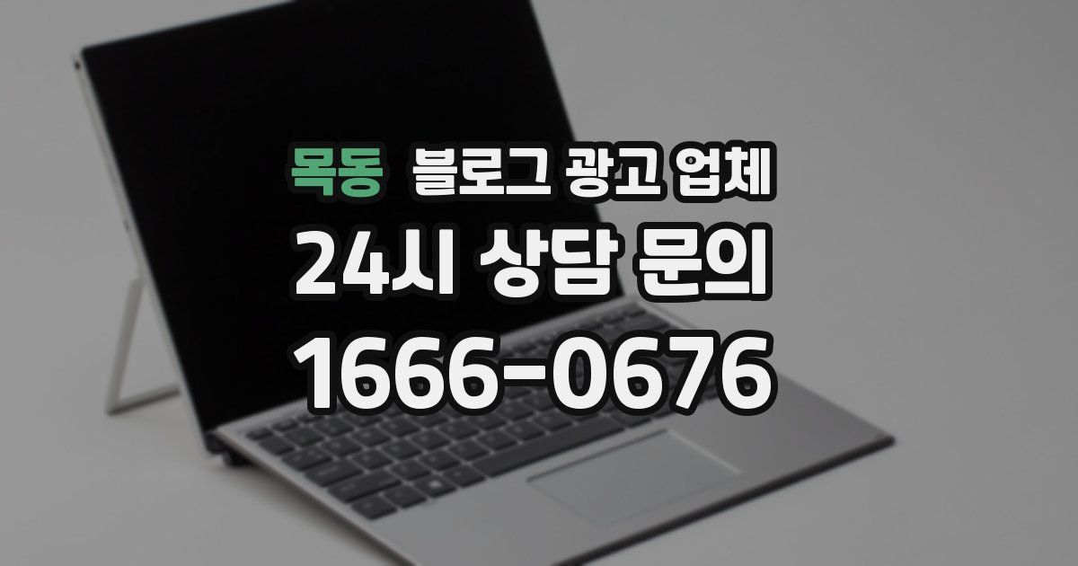 목동 블로그 광고 업체