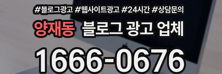 양재동 블로그 광고 업체