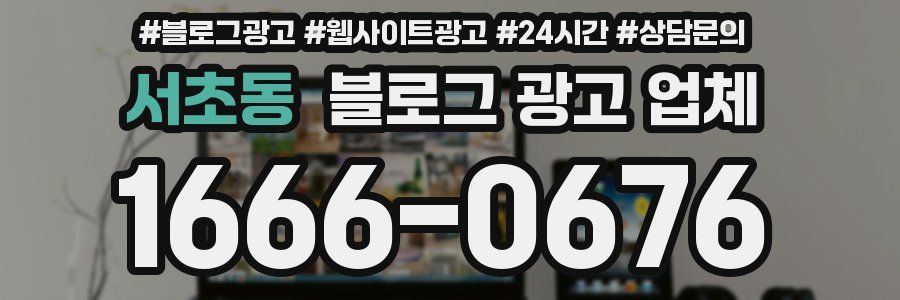 서초동 블로그 광고 업체