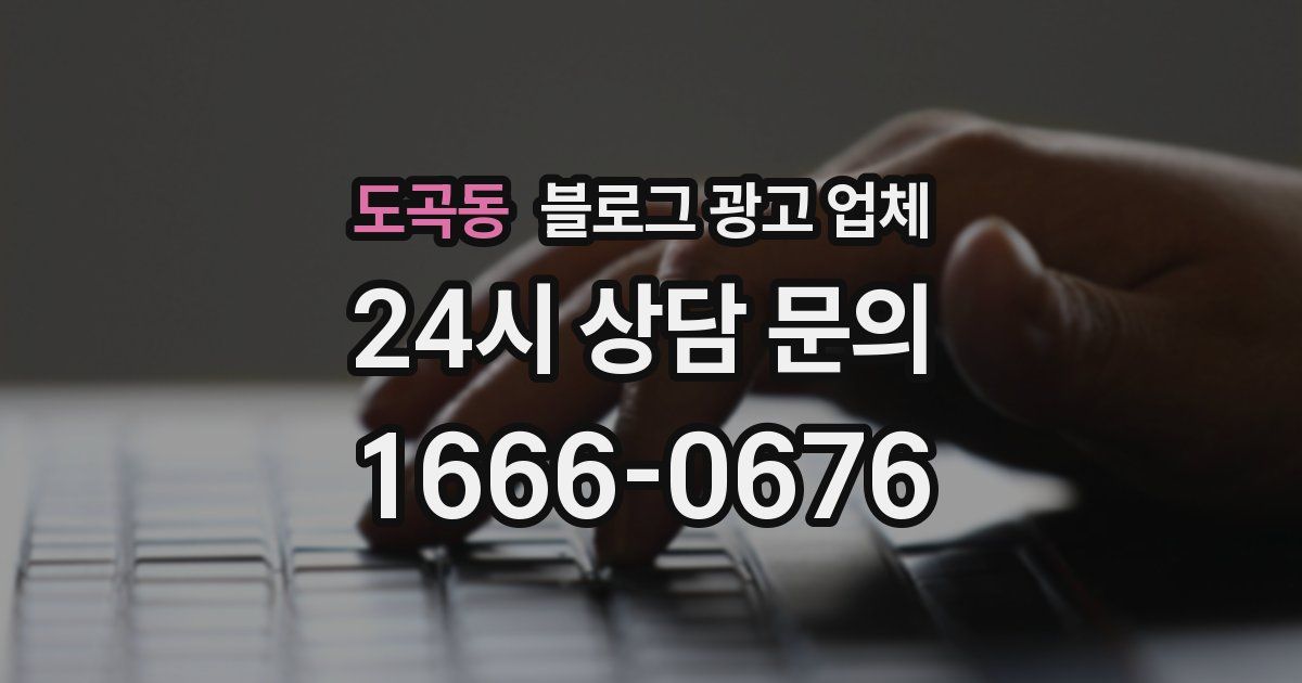 도곡동 블로그 광고 업체