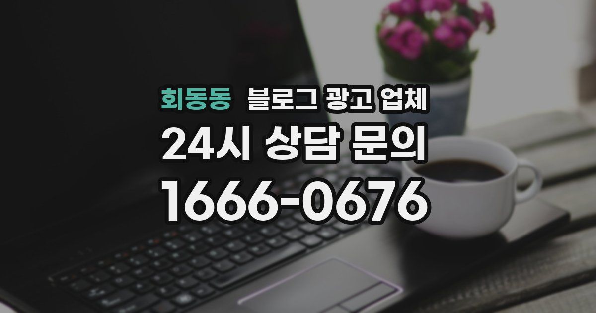 회동동 블로그 광고 업체