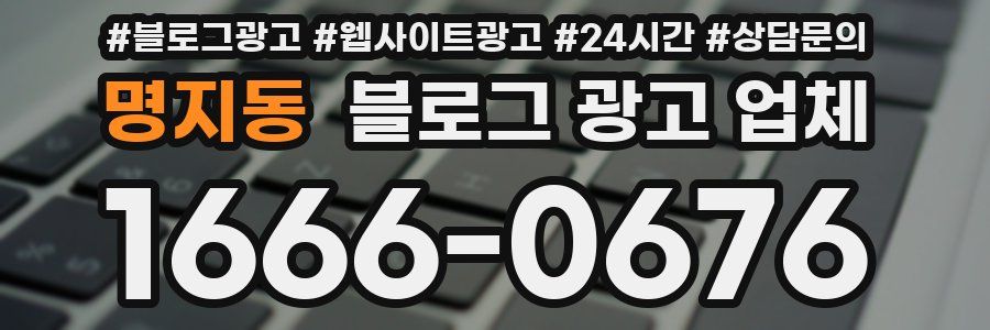 명지동 블로그 광고 업체