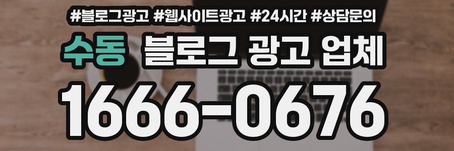 수동 블로그 광고 업체