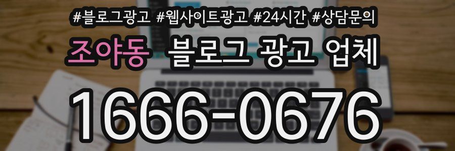 조야동 블로그 광고 업체