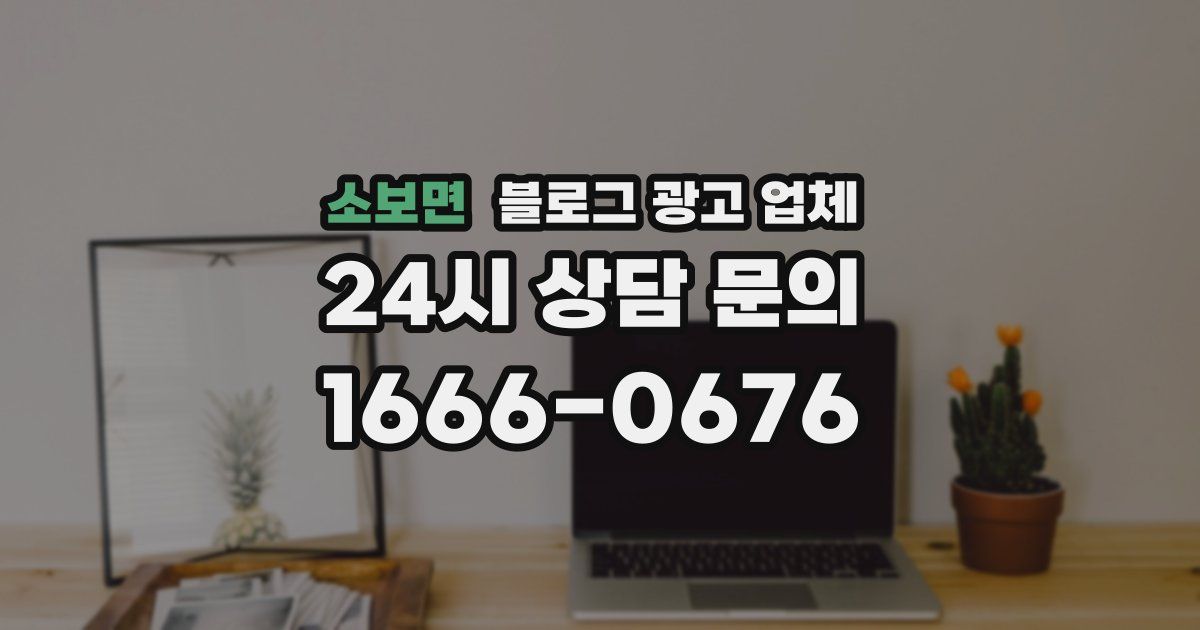소보면 블로그 광고 업체