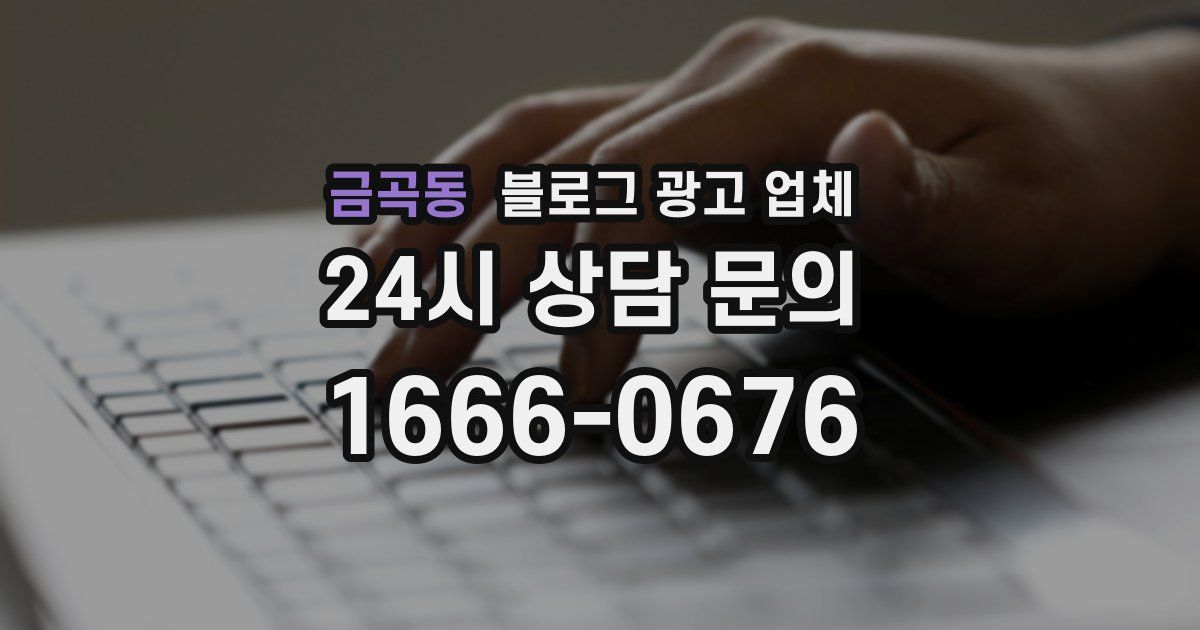 금곡동 블로그 광고 업체