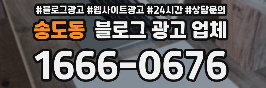 송도동 블로그 광고 업체