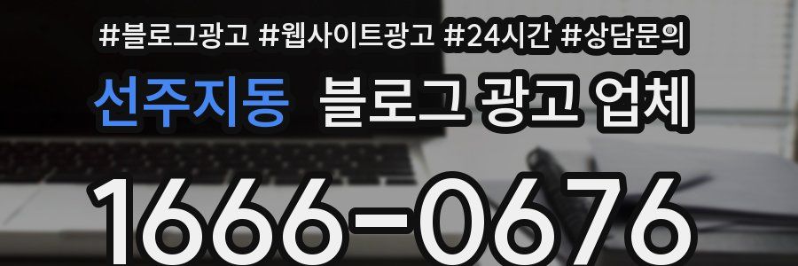 선주지동 블로그 광고 업체