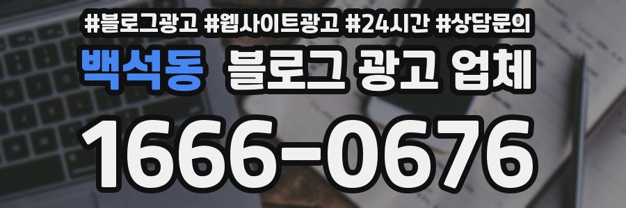 백석동 블로그 광고 업체