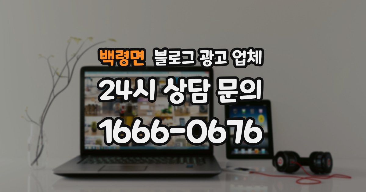 백령면 블로그 광고 업체