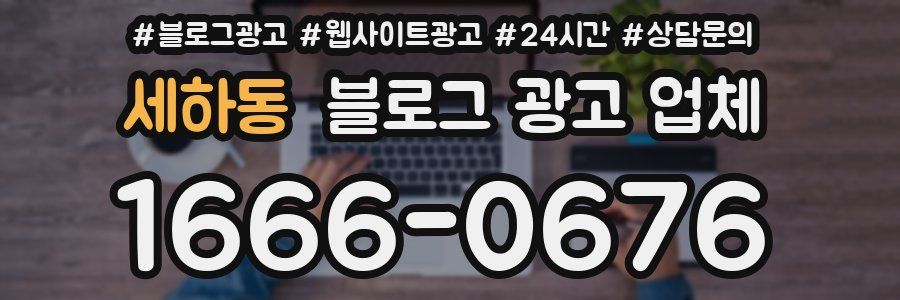 세하동 블로그 광고 업체