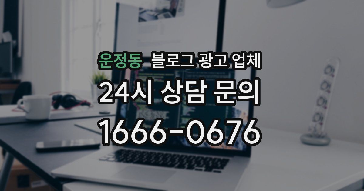 운정동 블로그 광고 업체