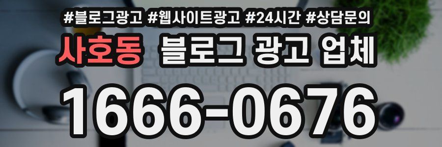 사호동 블로그 광고 업체