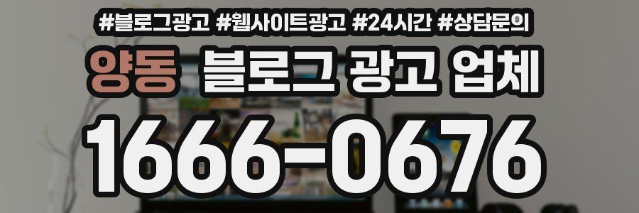 양동 블로그 광고 업체
