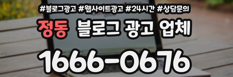 정동 블로그 광고 업체
