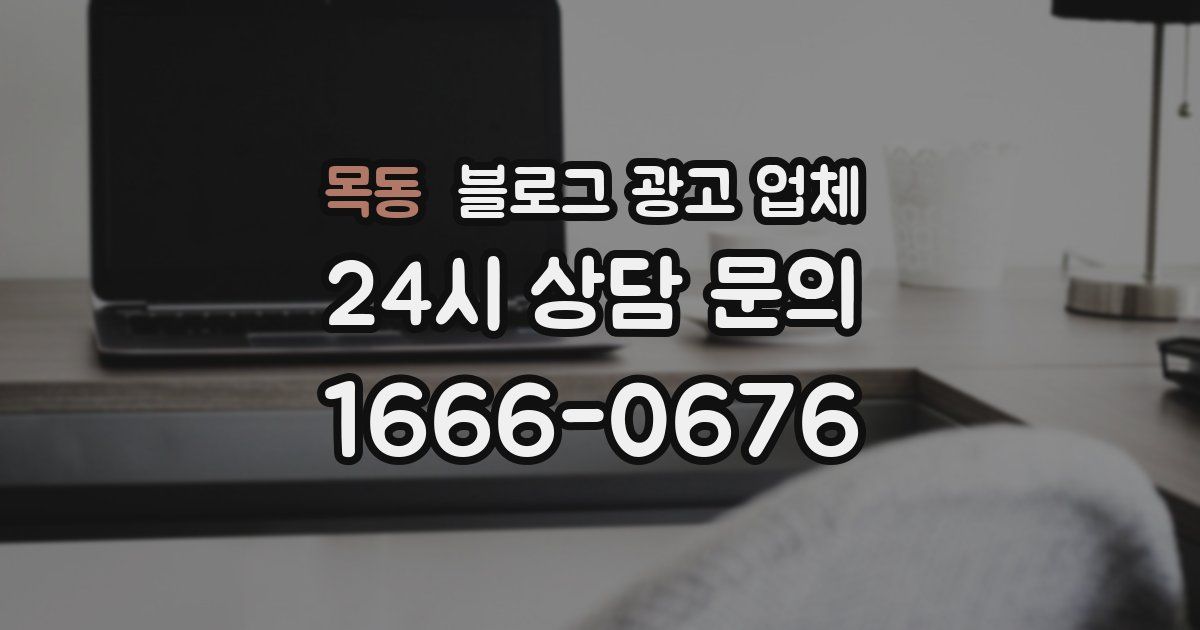 목동 블로그 광고 업체