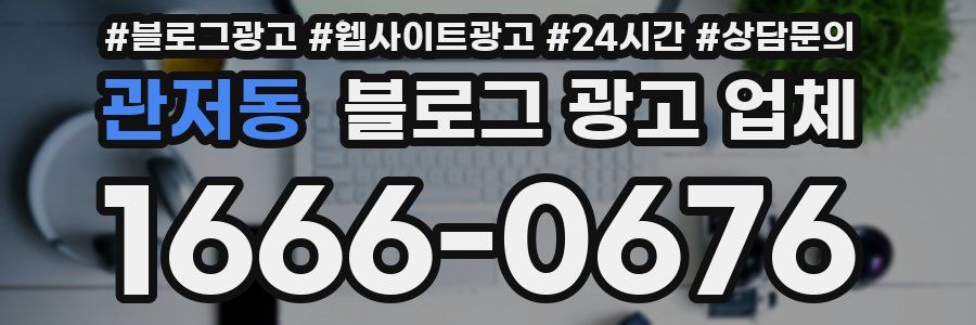 관저동 블로그 광고 업체