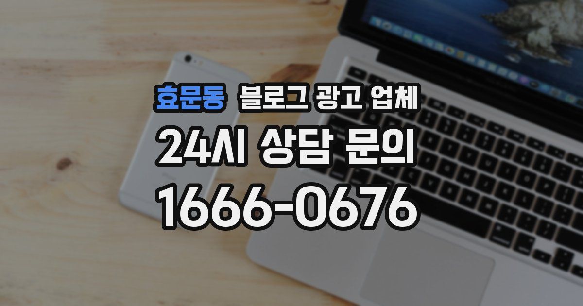 효문동 블로그 광고 업체