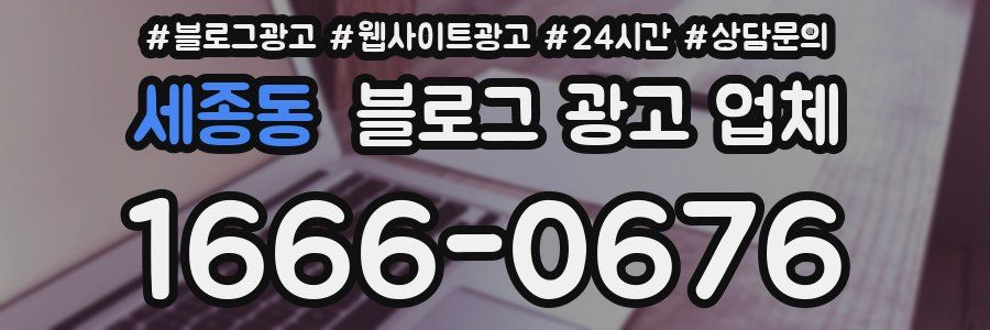 세종동 블로그 광고 업체