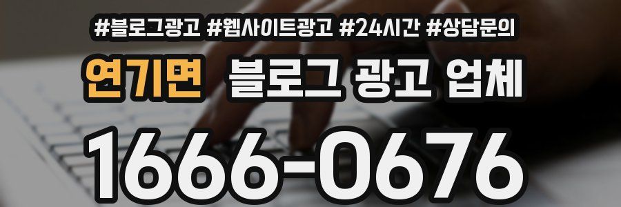 연기면 블로그 광고 업체