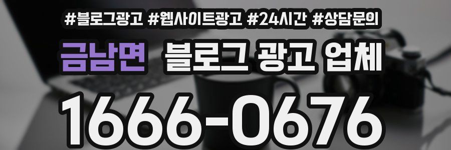 금남면 블로그 광고 업체