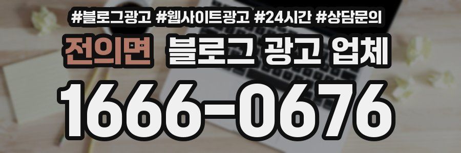 전의면 블로그 광고 업체