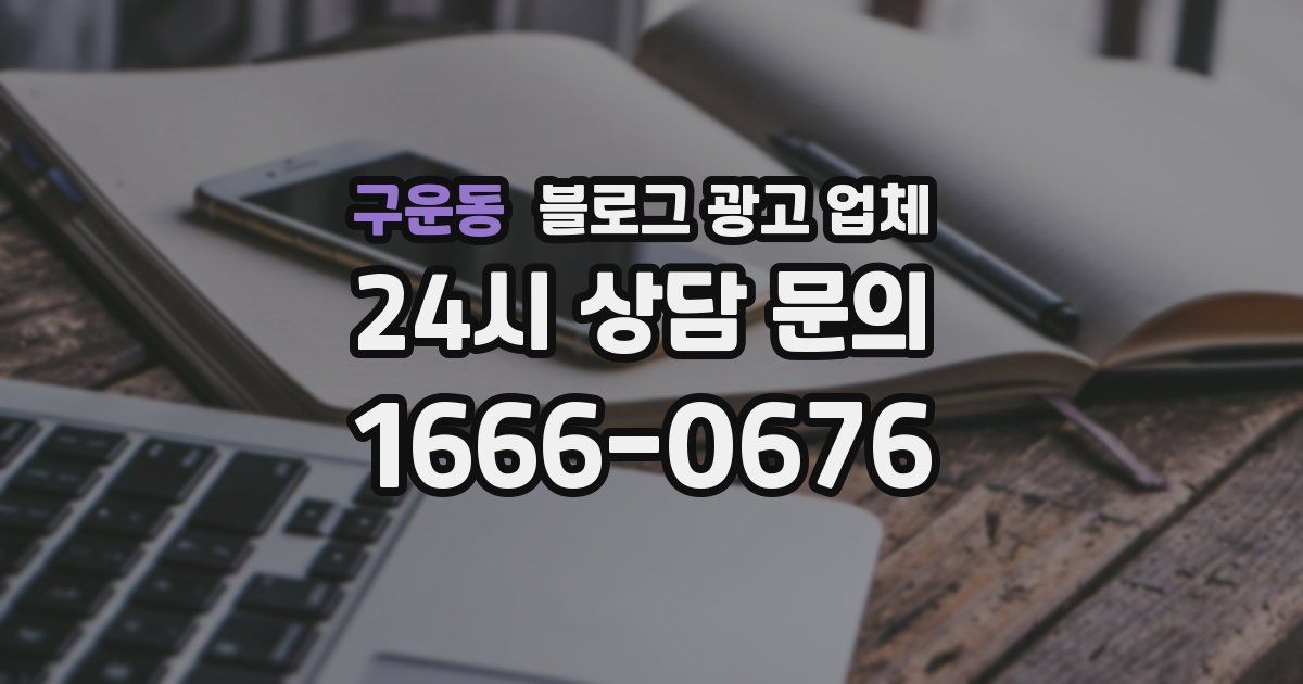 구운동 블로그 광고 업체