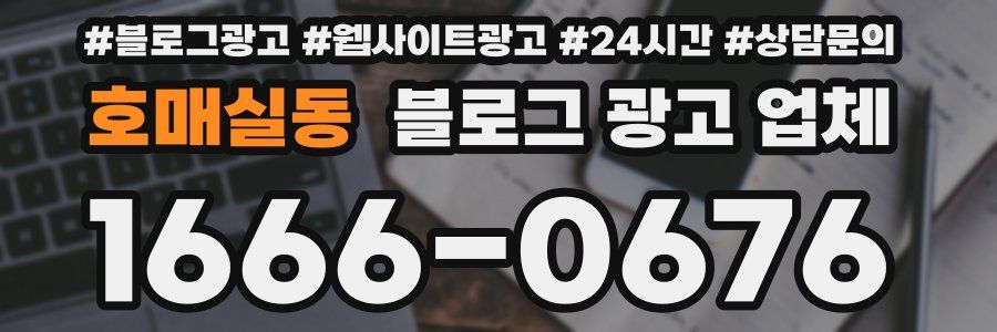 호매실동 블로그 광고 업체