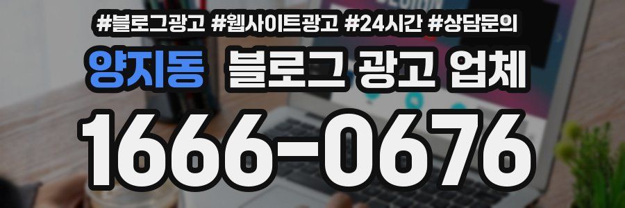 양지동 블로그 광고 업체