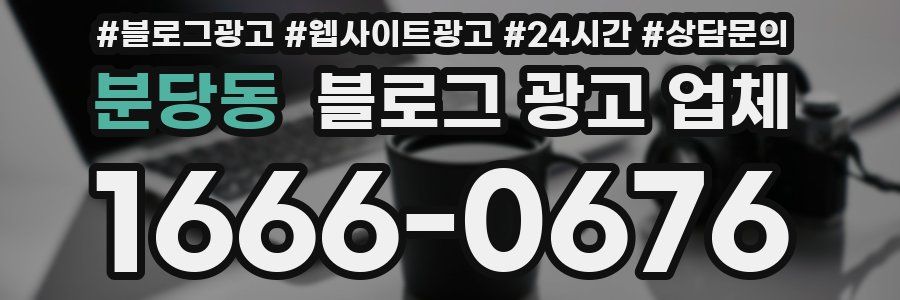 분당동 블로그 광고 업체