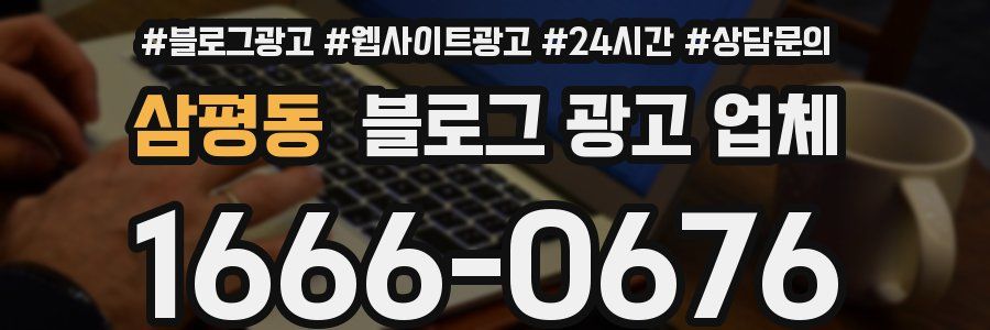 삼평동 블로그 광고 업체
