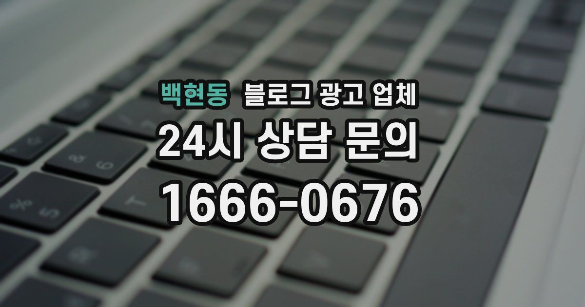 백현동 블로그 광고 업체