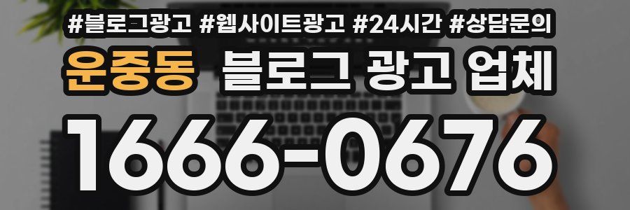 운중동 블로그 광고 업체