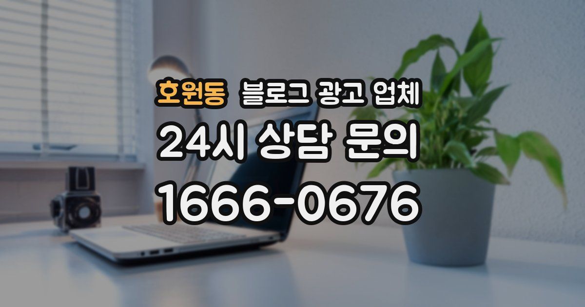 호원동 블로그 광고 업체