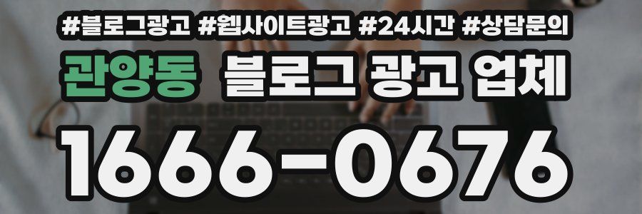 관양동 블로그 광고 업체