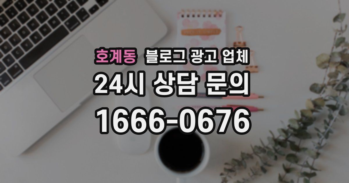호계동 블로그 광고 업체