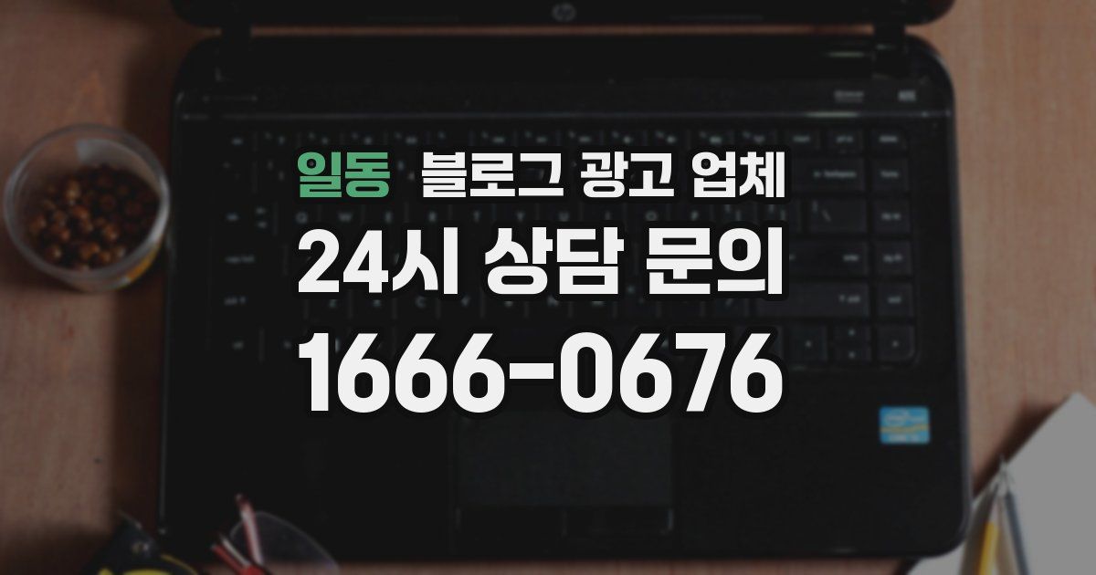 일동 블로그 광고 업체