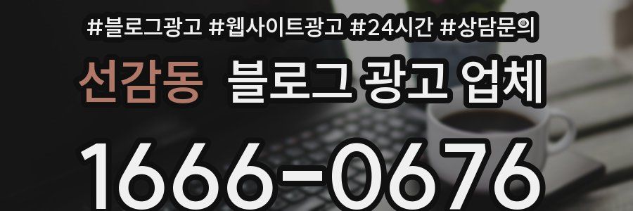 선감동 블로그 광고 업체