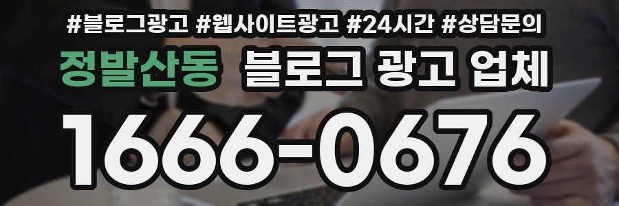 정발산동 블로그 광고 업체