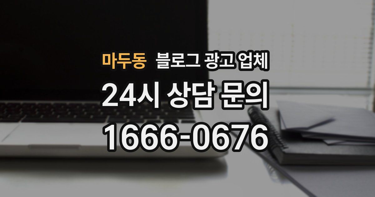 마두동 블로그 광고 업체