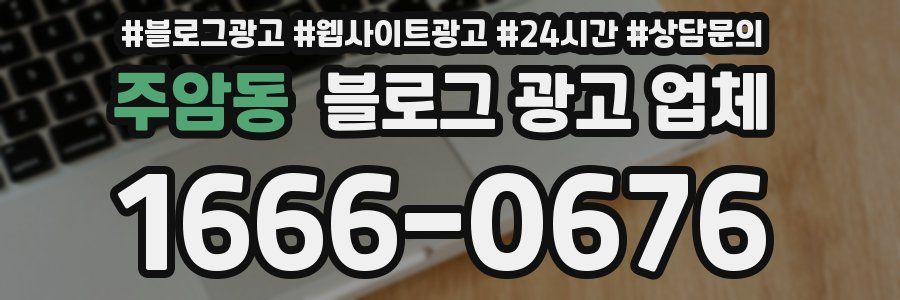 주암동 블로그 광고 업체