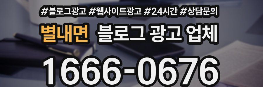 별내면 블로그 광고 업체
