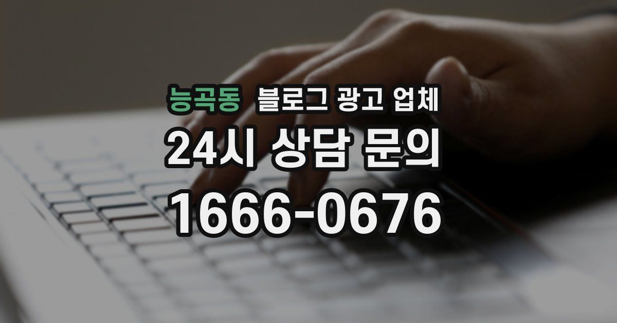 능곡동 블로그 광고 업체