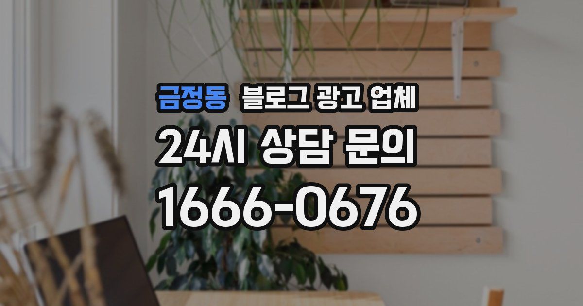 금정동 블로그 광고 업체